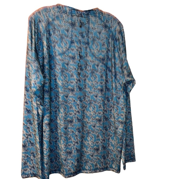 Spyder Swim Mens Long Sleeve Rashguard Shirt  blue surf beach pool top Large L - Picture 2 of 4